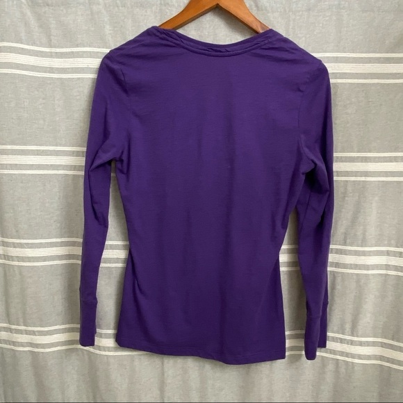 DISNEY / Purple Sequince Mickey Long Sleeve Top Size L - Picture 2 of 10